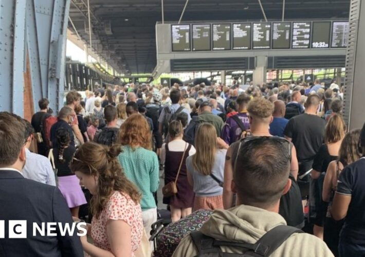 Trains cancelled and delayed after heatwave damage