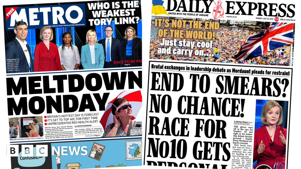 The Papers: ‘Meltdown Monday’ and ‘Race for No10 gets personal’