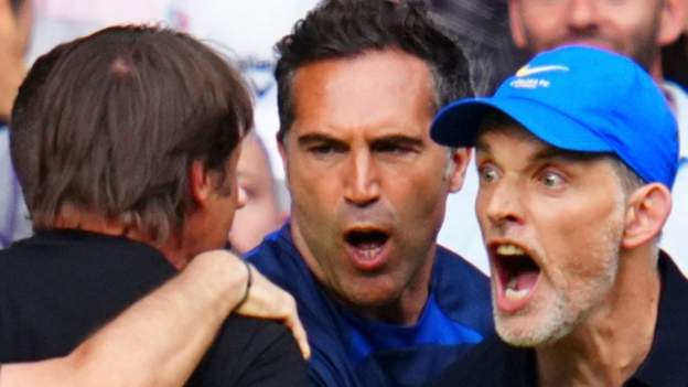 Chelsea 2-2 Tottenham: Thomas Tuchel says ‘match sucked me in’ as he and Antonio Conte saw red
