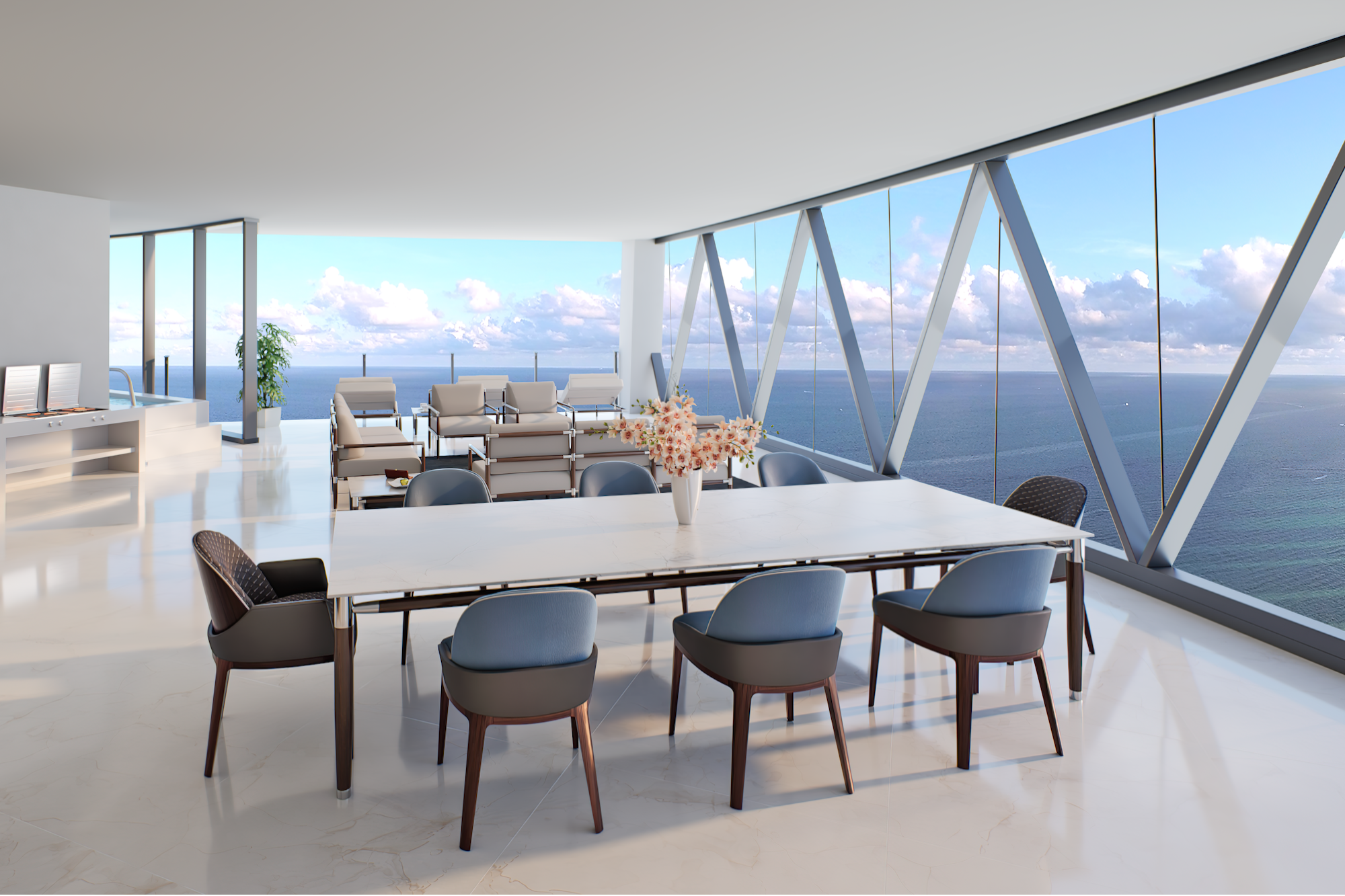 Peek Inside the Bentley Residences, Which Feature an Elevator That Will Drop Your Car Into Your Living Room