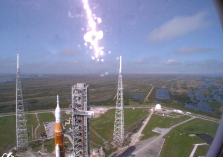 NASA Artemis I Launch Countdown Commences, Team Assessing Lightning Strikes at Launch Pad