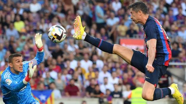 Barcelona 4-0 Real Valladolid: Robert Lewandowski scores twice as Barca claim successive wins