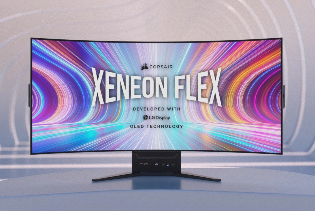 Corsair Xenon Flex 45WQHD240: Extravagant LG W-OLED gaming monitor debuts with 240 Hz refresh rate, 0.03 ms response times and a bendable design