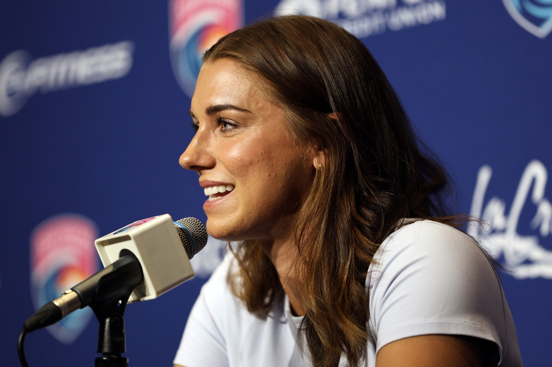 Alex Morgan reflects on achievements on, off pitch at retirement presser