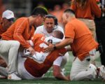 Texas star QB Quinn Ewers (abdomen) exits vs. UTSA