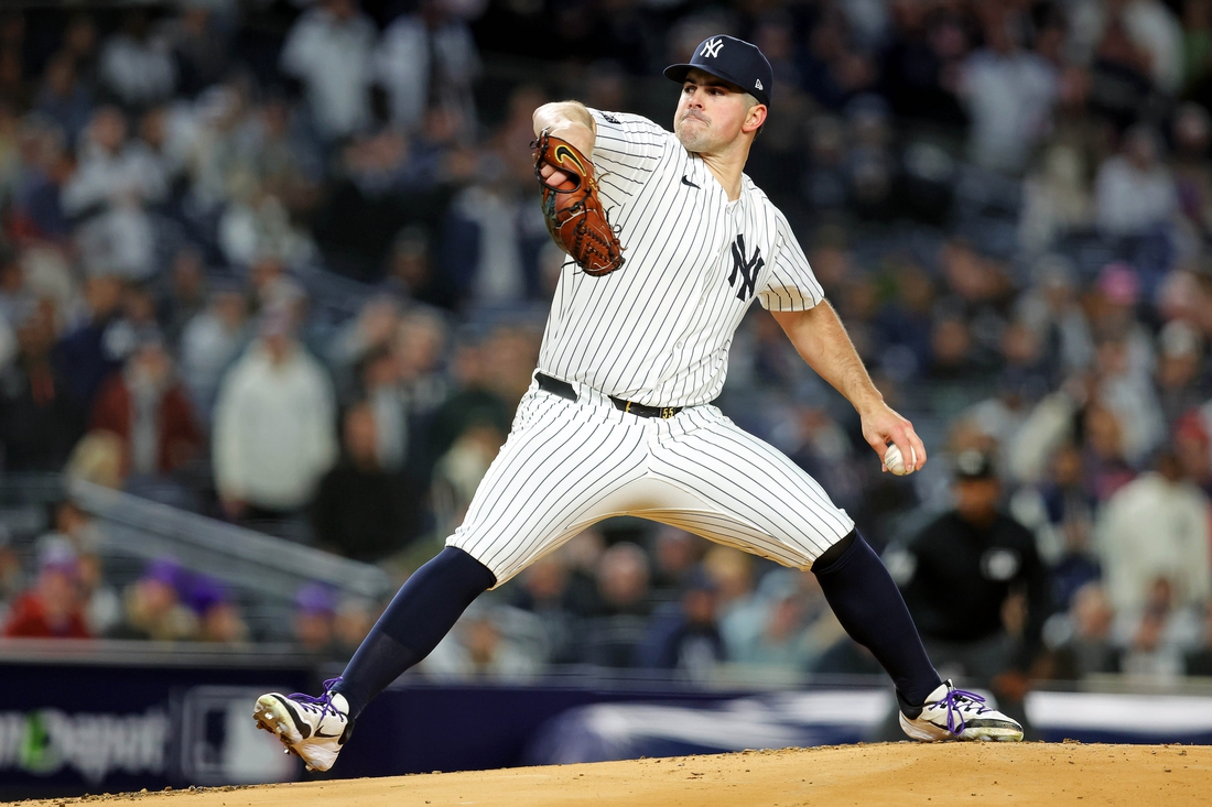 Carlos Rodon, Yankees roll over wild Guardians in Game 1