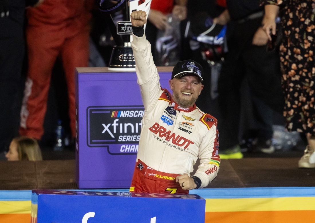 Justin Allgaier overcomes early mistakes to win first NASCAR Xfinity Series championship