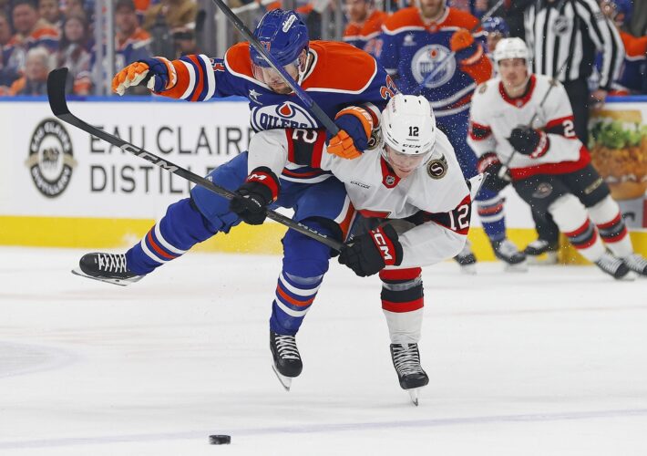 Zach Hyman extends streak, Oilers top Senators