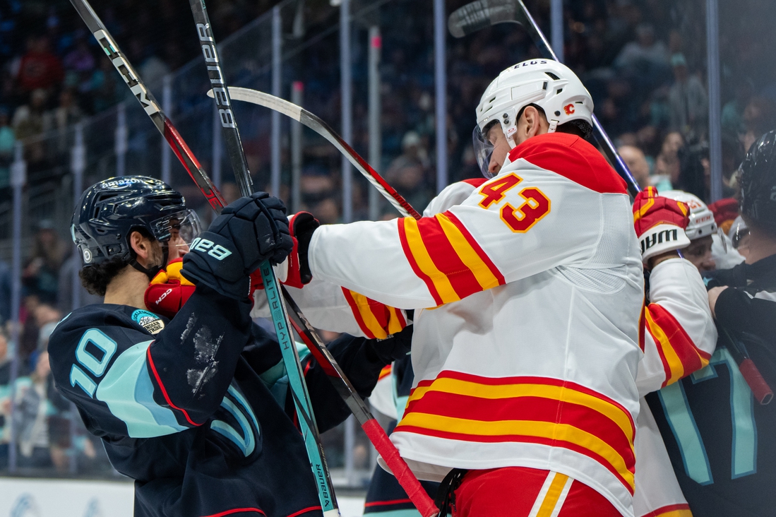 Big first period carries Flames past Kraken