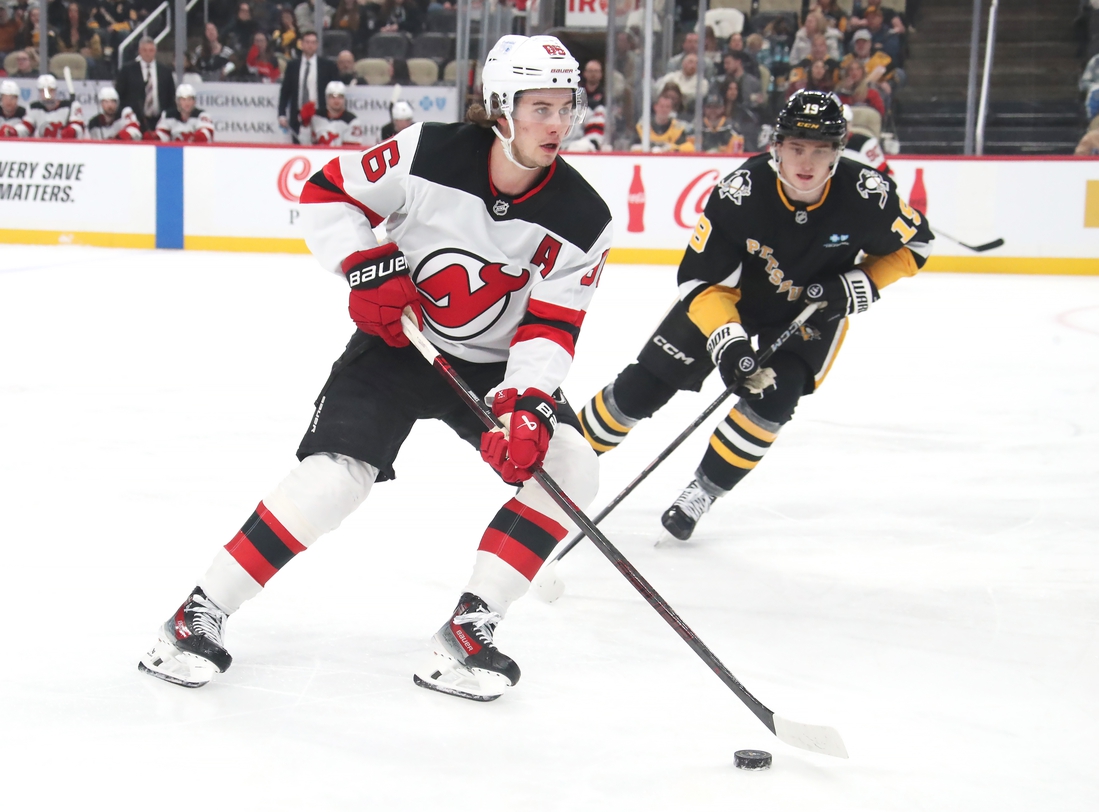 Jack Hughes tallies twice, Devils get past Pens in shootout