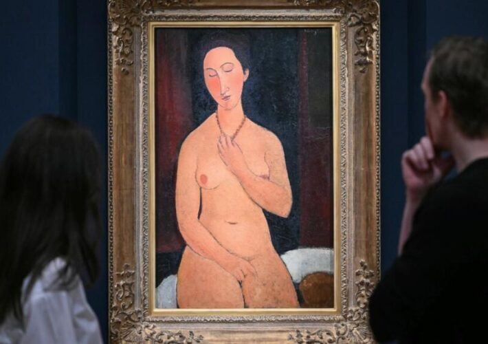 Modigliani nude sets European auction record at London art sale